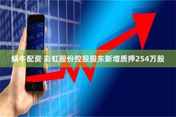 蜗牛配资 彩虹股份控股股东新增质押254万股
