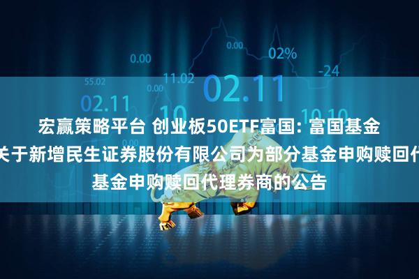 宏赢策略平台 创业板50ETF富国: 富国基金管理有限公司关于新增民生证券股份有限公司为部分基金申购赎回代理券商的公告